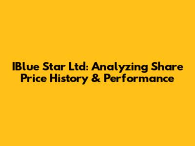 IBlue Star Ltd: Analyzing Share Price History & Performance