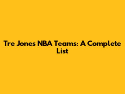 Tre Jones' NBA Teams: A Complete List